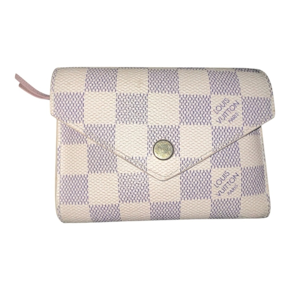 Louis Vuitton Victorine Wallet Damier Azur Rose Ballerine